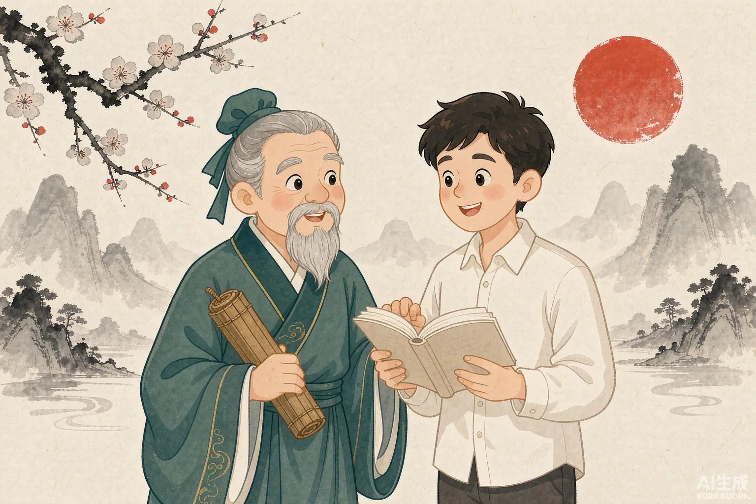 古代文人与现代老师